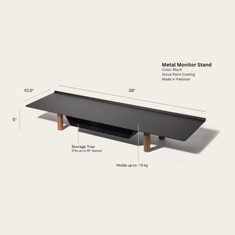 Black Metal Monitor Stand