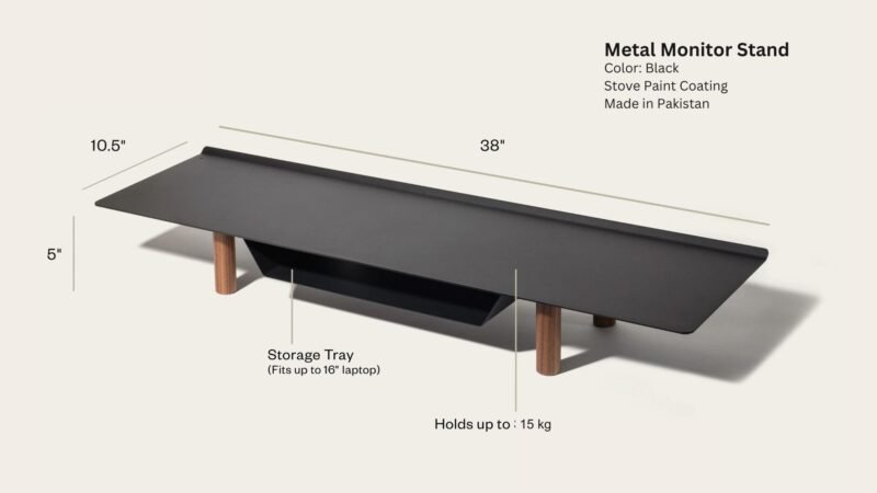 Black Metal Monitor Stand - Image 7