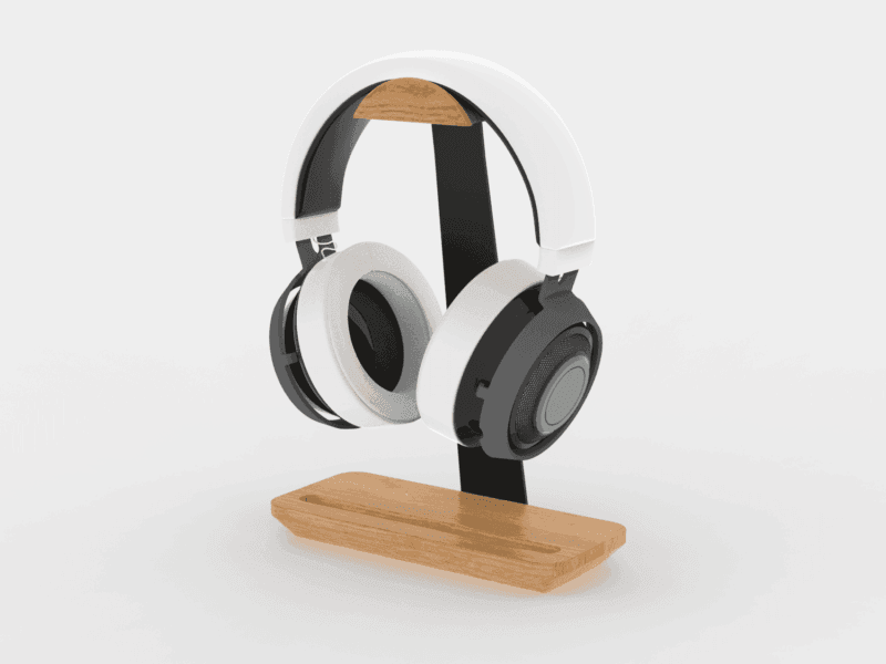 Wooden Headphone Stand