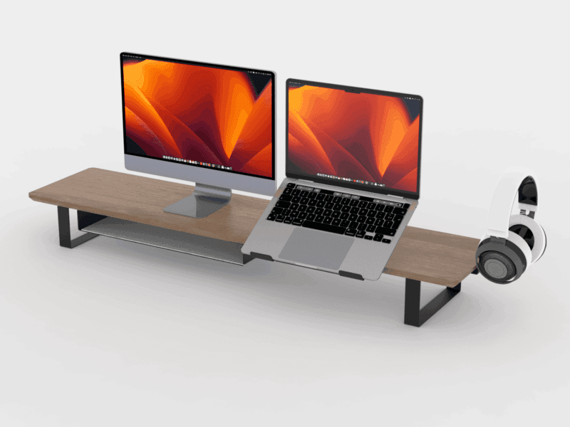 Wooden Desk Shelf