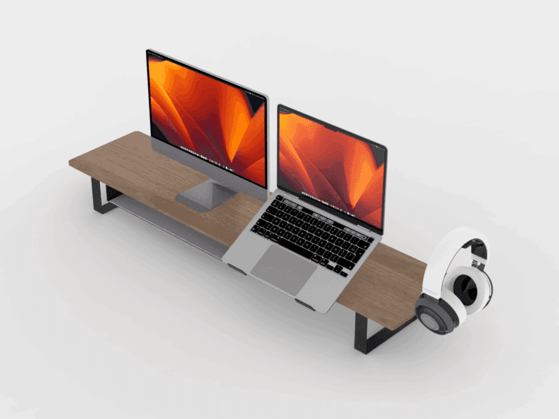 Wooden Desk Shelf