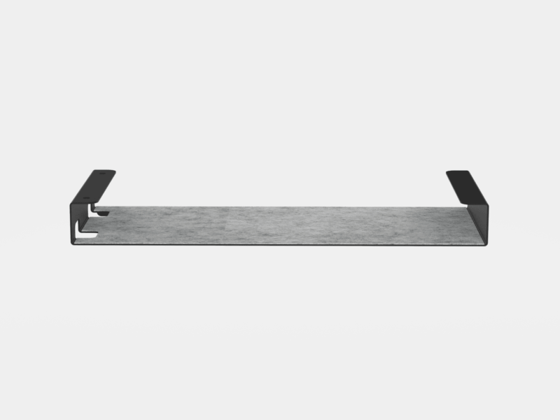 under desk metal shelf