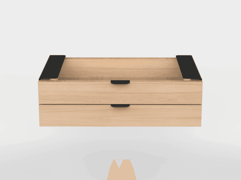 Under Desk Drawer Unit - Dual Drawers