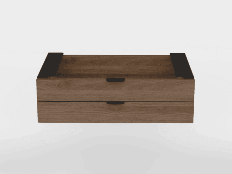 Under Desk Drawer Unit - Dual Drawers