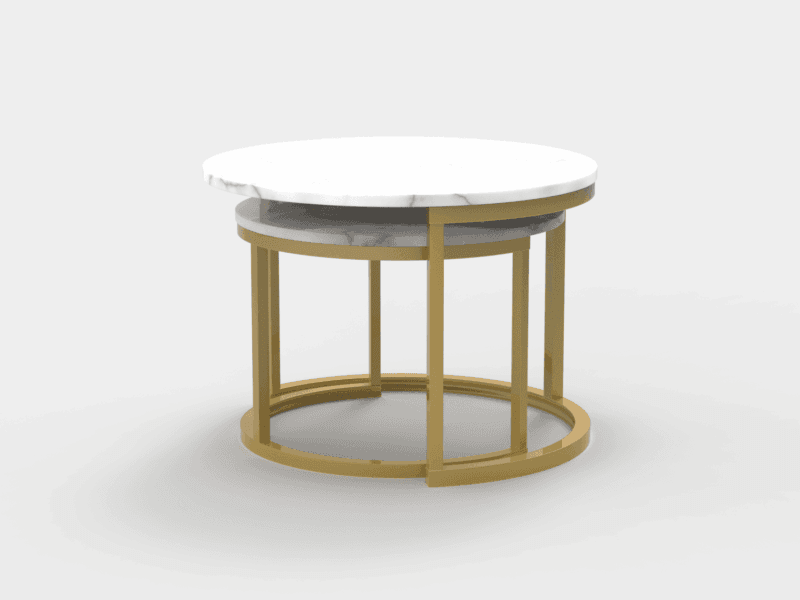 Golden Nesting Round Coffee Table