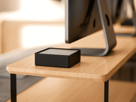 Felt Coasters with Metal Holder – Set of 5