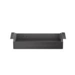furnotix small black metal under desk drawer with perforated front design.