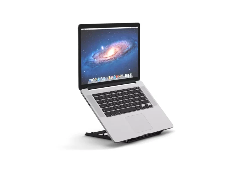 Back view of laptop stand showing open design for better airflow and cooling.-1