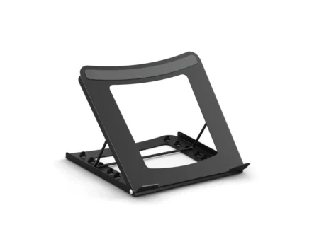 Furnotix metal laptop stand with anti-slip rubber pads on the surface.