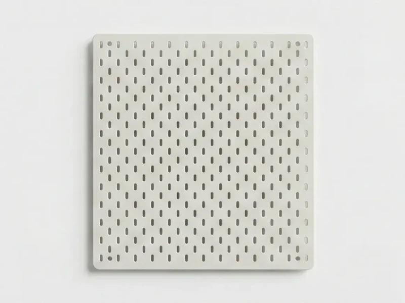 Furnotix white modular pegboard panel 19x20 inches with vertical slots.