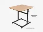 Furnotix height adjustable laptop table top dimension measurements of 24 inches length and 16 inches width.